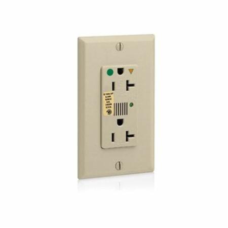 LEVITON 20A Receptacle, Deco, 5-20R, 125V, Ivory 8380-IGI